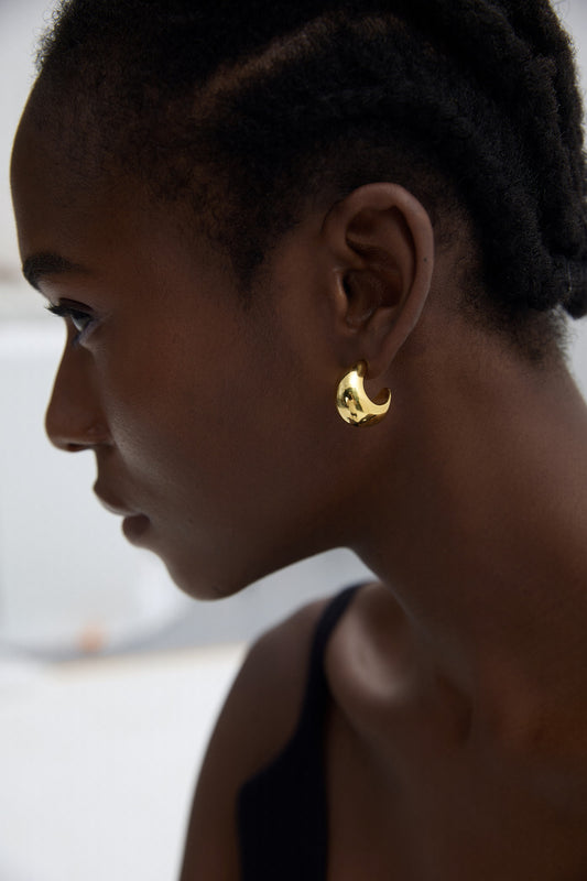 Electroformed Huggie Earrings